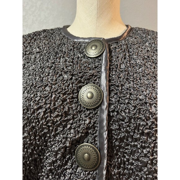Double D Ranch Women’s Satin Crinkled Jacket size M Silver Western Cowgirl - Picture 5 of 9